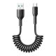 Fast Charging cable for car Joyroom USB-A to Type-C Easy-Travel Series 3A 1.5m, coiled (black)