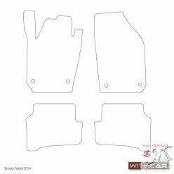 Méretpontos Textilszőnyeg -Skoda Fabia 2014->