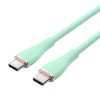 Szellőztetés TAWGG USB-C 2.0-USB-C 5A kábel 1,5 m (zöld)