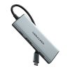USB-C elosztó a HDMI-hez, 3x USB 3.0, SD, TF, PD Vention TOPHB 0,15 m (szürke)