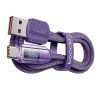 USB-kábel USB-C-hez Toocki TXCTYX05-P, 1m, FC 66W (lila)