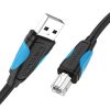 USB-A 2.0 – USB-B nyomtatókábel Szellőzőnyílás VAS-A16-B300 3 m (fekete)