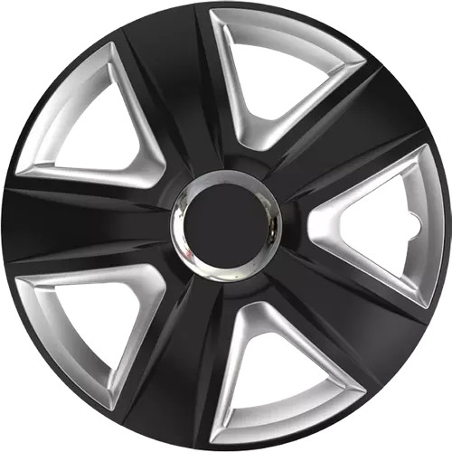 Versaco  15" Esprit Ring Chrome Black & Silver 15-Ös Dísztárcs Garnitúra