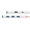 5in1 Baseus Lite sorozat USB-C 3x USB 3.0 + USB-C + HDMI hub (fehér)