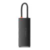 6in1 Baseus Lite sorozat USB-C 2x USB 3.0 + USB-C PD + HDMI + SD/TF hub (fekete)