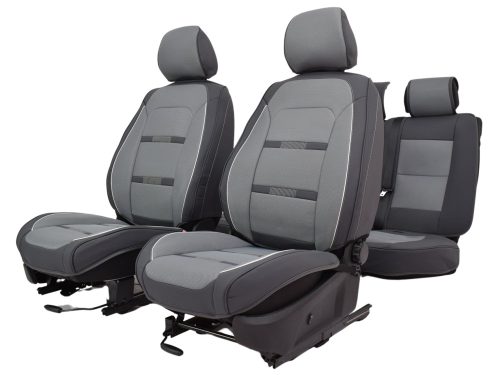 Ford Ii Hatchback Neptunus  Bőr/Szövet Méretezett Üléshuzat -Szürke- Komplett Garnitúra