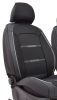 Honda Civic 2014-Ig  Morpheus  Bőr/Szövet Méretezett Üléshuzat -Fekete- Komplett Garnitúra