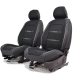 Seat Cordoba Morpheus  Bőr/Szövet Méretezett Üléshuzat -Fekete- 2 Első Ülésre