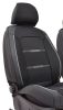 Honda Civic 2014-Ig  Morpheus  Bőr/Szövet Méretezett Üléshuzat -Fekete- 2 Első Ülésre