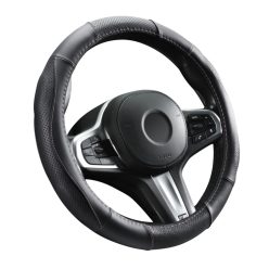   DW-5055P Valódi bőr kormányvédő szellőző lyukacsos  Pink varrásos mintával