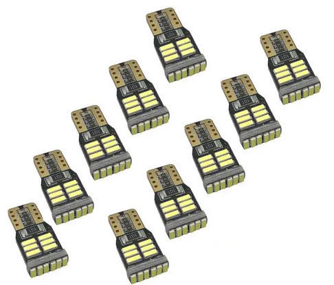 T10-3018SMD 10db-os helyzetjelző - fehér - 12V CANBUS