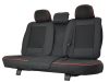 Mitsubishi Galant Kombi Fortuna Méretezett Üléshuzat Bőr/Szövet -Piros/Fekete- Komplett Garnitúra