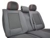 Nissan Tiida Fortuna Méretezett Üléshuzat Bőr/Szövet -Piros/Fekete- Komplett Garnitúra
