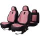 Hyundai H-1 Vénusz  Méretezett Üléshuzat Bőr/Szövet -Rózsaszín/Fekete- Komplett Garnitúra