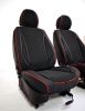 Fiat Grande Punto  Méretezett Üléshuzat -Fortuna Bőr/Szövet -Piros/Fekete- 2 Első Ülésre