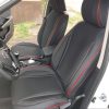 Opel Crossland X 06/2017-Től Méretezett Üléshuzat -Fortuna Bőr/Szövet -Piros/Fekete- 2 Első Ülésre