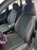 Audi A4 Méretezett Üléshuzat -Fortuna Bőr/Szövet -Piros/Fekete- 2 Első Ülésre