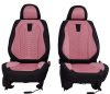 Mazda 2 Méretezett Üléshuzat -Vénusz Bőr/Szövet -Rózsaszín/Fekete- 2 Első Ülésre