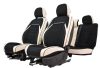 Hyundai  Ix20   Méretezett Üléshuzat Flora -Bőr/Szövet -Fehér/Fekete- Komplett Garnitúra