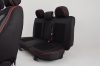 Citroen C3 Vesta  Méretezett Üléshuzat Bőr/Szövet -Piros/Fekete- Komplett Garnitúra