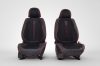 Citroen C3 Picasso Cupido  Méretezett Üléshuzat Bőr/Szövet -Piros/Fekete- Komplett Garnitúra