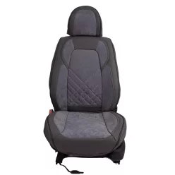   Triton Méretezett Üléshuzat Bőr/Arcantara -Szürke/Szürke- 1db első ülésre