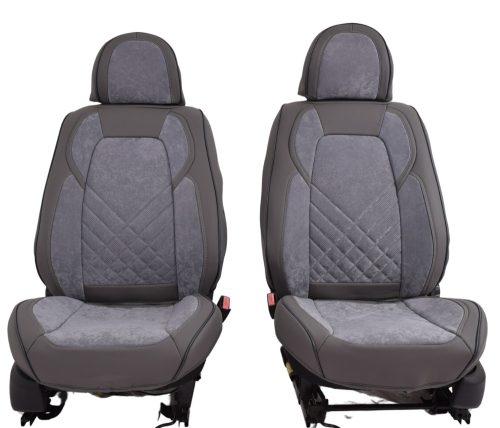 Kia Ceed Hatchback Méretezett Üléshuzat -Triton  Bőr/Arcantara -Szürke/Szürke- 2 Első Ülésre