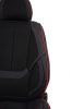 Peugeot 407 Kombi Victoria Méretezett Üléshuzat Bőr/Szövet -Piros/Fekete- Komplett Garnitúra