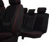 Honda Civic 2014-Ig Victoria  Méretezett Üléshuzat Bőr/Szövet -Piros/Fekete- Komplett Garnitúra