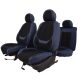 Honda Civic Ix 2012-Től Nemesis Bőr/Szövet Méretezett Üléshuzat -Kék/Fekete- Komplett Garnitúra
