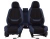 Hyundai H-1  Nemesis Bőr/Szövet Méretezett Üléshuzat -Kék/Fekete- Komplett Garnitúra