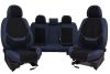 Hyundai Accent  Nemesis Bőr/Szövet Méretezett Üléshuzat -Kék/Fekete- Komplett Garnitúra