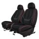 Peugeot 208 Méretezett Üléshuzat -Victoria Bőr/Szövet -Piros/Fekete- 2 Első Ülésre