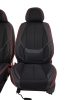 Hyundai Ix20 Méretezett Üléshuzat -Victoria Bőr/Szövet -Piros/Fekete- 2 Első Ülésre