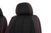 Nissan Tiida Méretezett Üléshuzat -Victoria Bőr/Szövet -Piros/Fekete- 2 Első Ülésre