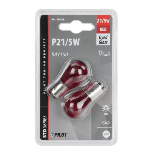 IZZÓ LAMPA 12V 21/5W PIROS 2DB