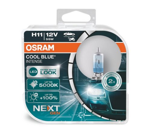 Osram, CoolBlue Nextgen, Izzó H11 Párban, +100%, 55W - 12V