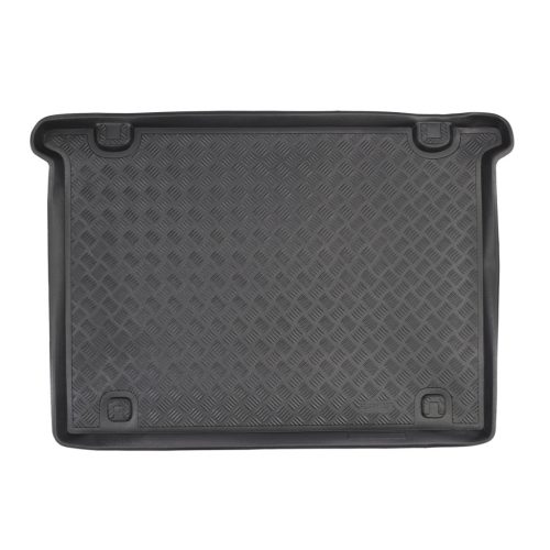 Méretpontos műanyag csomagtértálca Fiat Doblo 2010-2022 (5 ülés, válaszfal nélkül a csomagtartóban, csúszásgátló nélkül)|Rezaw-Plast