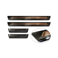   Küszöbvédő díszléc Cupra Born 2021- (sötét + réz, matt)|Avisa