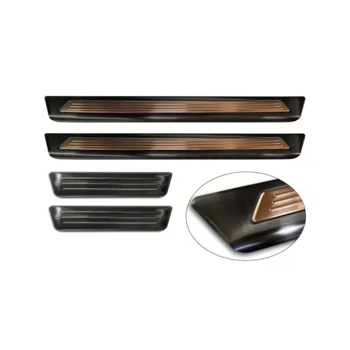 Küszöbvédő díszléc Cupra Born 2021- (sötét + réz, matt)|Avisa