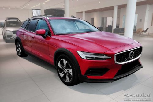 Megerősített Csomagtartó élvédő  Volvo V60 2018- (barázdált alumínium, fekete)|Avisa