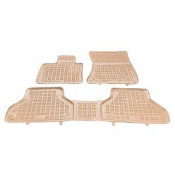   Méretpontos gumiszőnyeg garnitúra BMW X5 2006-2013 (E70, bézs)|Rezaw-Plast