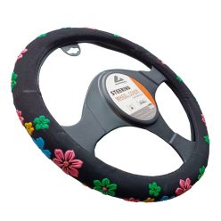 Kormánykerék borítás virágokkal (fekete)|Automax
