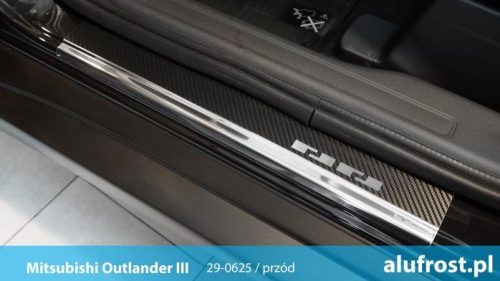 Küszöbdísz szegélyek Mitsubishi Outlander 2012-2022 (szénfólia)|Alufrost