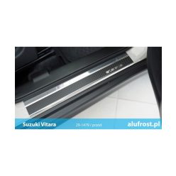   Küszöbdísz szegélyek Suzuki Vitara 2015- (rozsdamentes acél+karbon fólia)|Alufrost