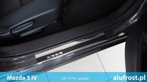 Küszöbdísz szegélyek Mazda 3 2019- (szénfólia)|Alufrost