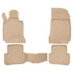   méretpontos gumiszőnyeg Mercedes C-osztály 2007-2014 (W204, bézs)|Novline