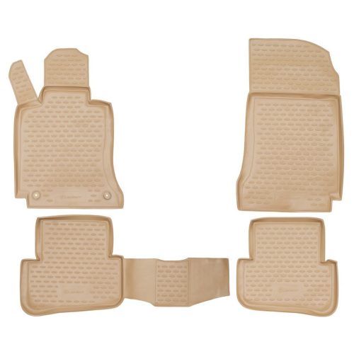 méretpontos gumiszőnyeg Mercedes C-osztály 2007-2014 (W204, bézs)|Novline