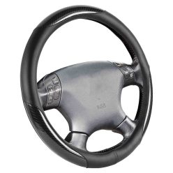   Univerzális kormánykerék huzat (fekete, karbon, 38cm átmérő) |Petex