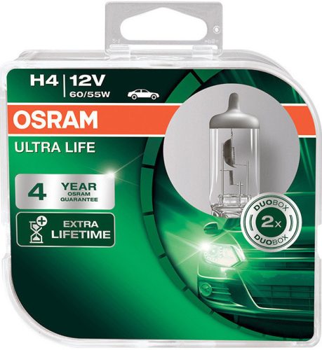 H4 autóizzó készlet 12V 60/55W P43t Ultra Life (2 darab) – Osram
